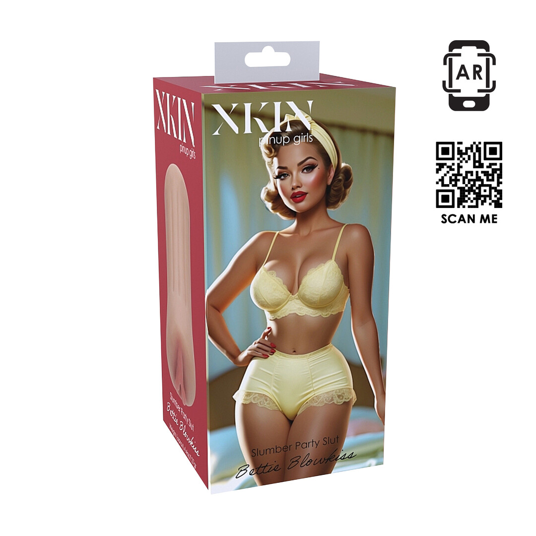 Pinup Dolls - Slumber Party Slut Bettie Blowkiss - TPE Kleine Masturbator - 127g - Tan - Afbeelding 2