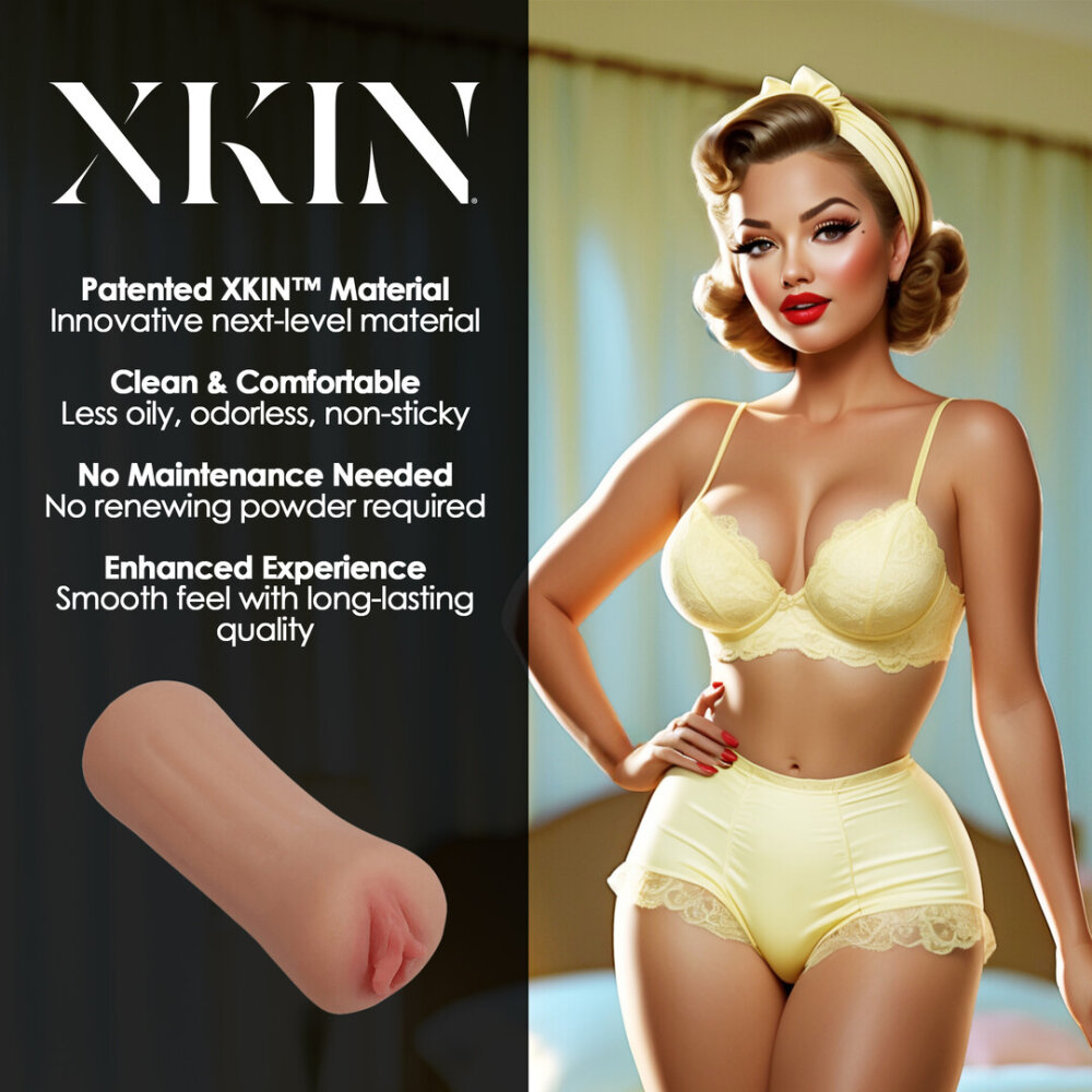 Pinup Dolls - Slumber Party Slut Bettie Blowkiss - TPE Kleine Masturbator - 127g - Tan - Afbeelding 5