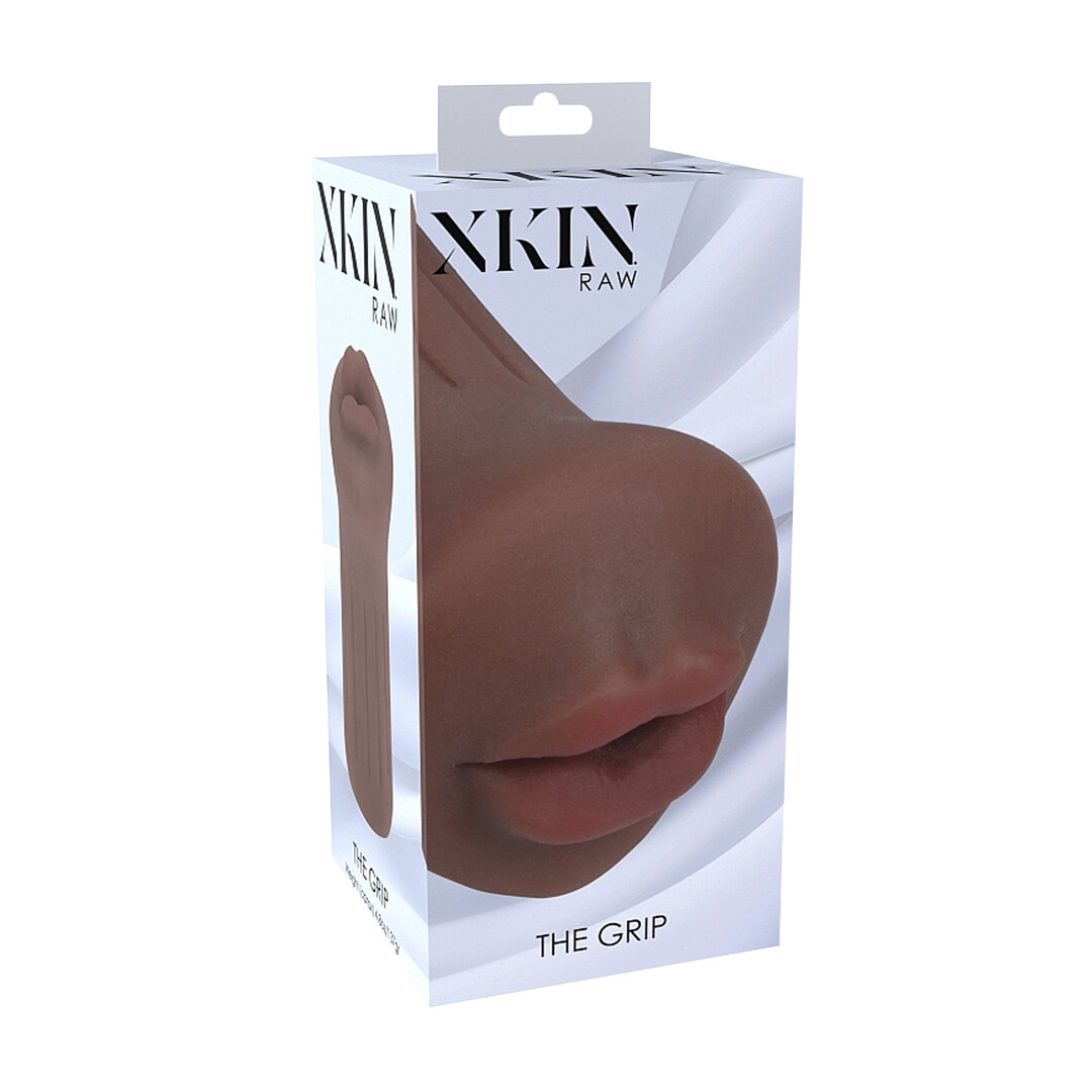 Raw - The Grip - TPE Kleine Masturbator - 137g - Bruin - Afbeelding 2