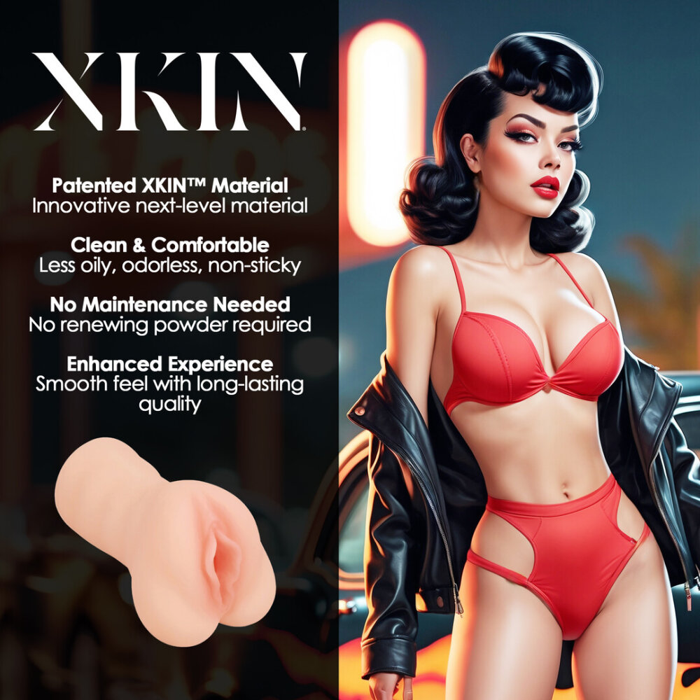 Pinup Dolls - Greaser Girl Misty Muffburner - TPE Medium Masturbator - 204g - Vlees - Afbeelding 5