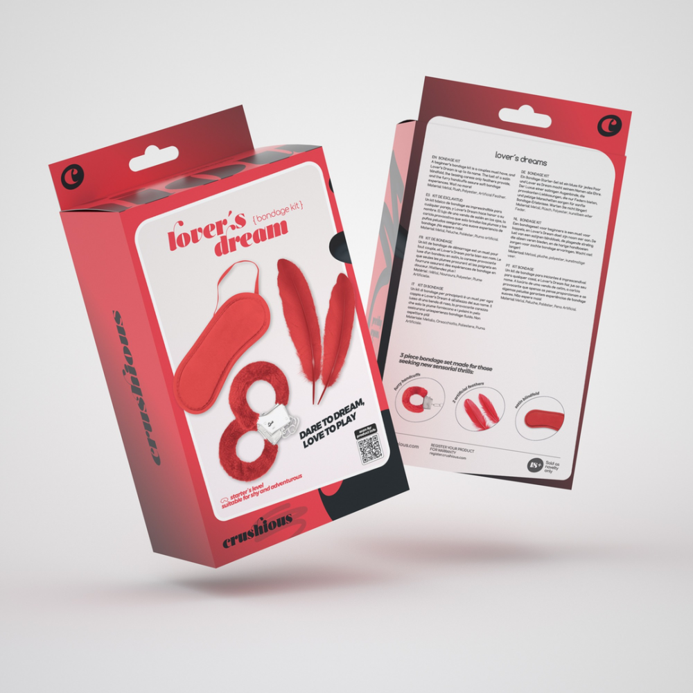 Lover's Dream - 4-delige Bondage Kit voor Beginners - Rood - Afbeelding 2