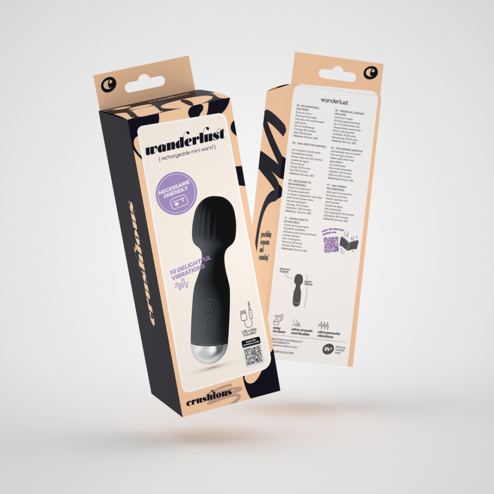 Wanderlust - Mini Wand Massager - Zwart - Afbeelding 2