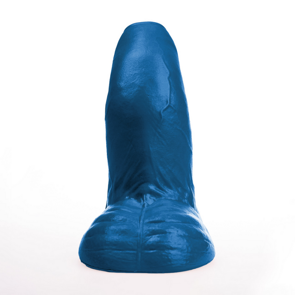 Buri XL - Realistische Gebogen Dildo met Ballen - 10,6 / 27 cm - Blauw - Afbeelding 2
