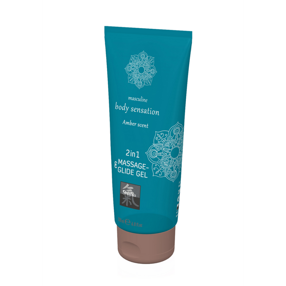 2 in 1 Massage en Glide Gel - Amber - 7 fl oz / 200 ml - Afbeelding 2