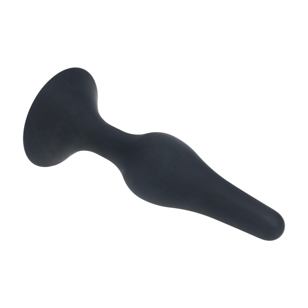 Slanke Siliconen Anale Plug - M - Zwart - Afbeelding 4