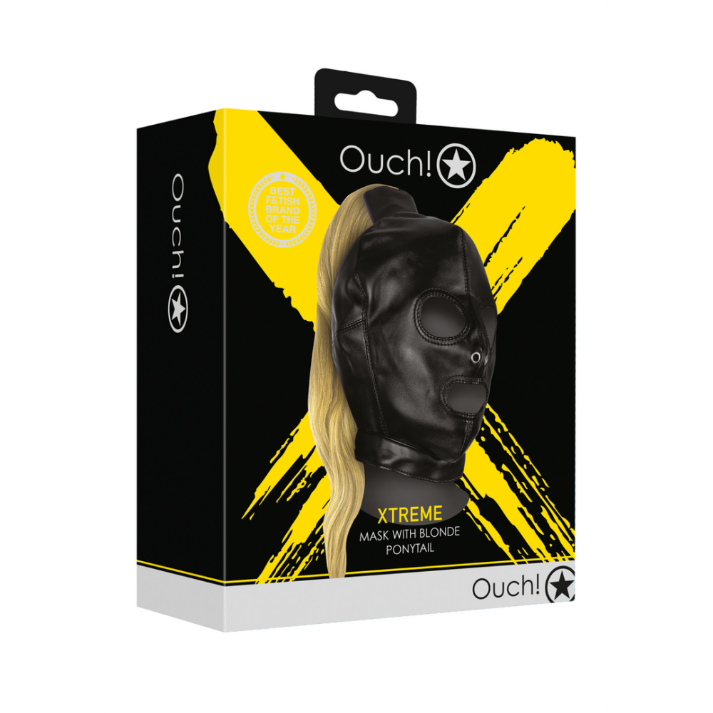 Mask met Blonde Ponytail - Zwart - Afbeelding 2