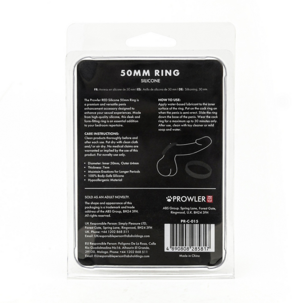 Silicone 50mm Ring - Zwart - Afbeelding 3