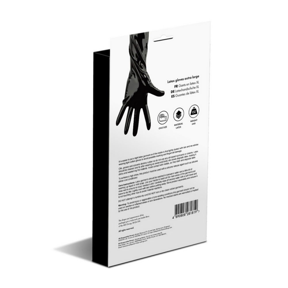Latex Handschoenen - X Groot - Zwart - Afbeelding 3