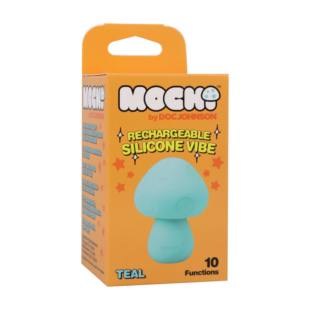 Paddenstoel Vibe - Oplaadbare Siliconen Vibrator - Teal - Afbeelding 2