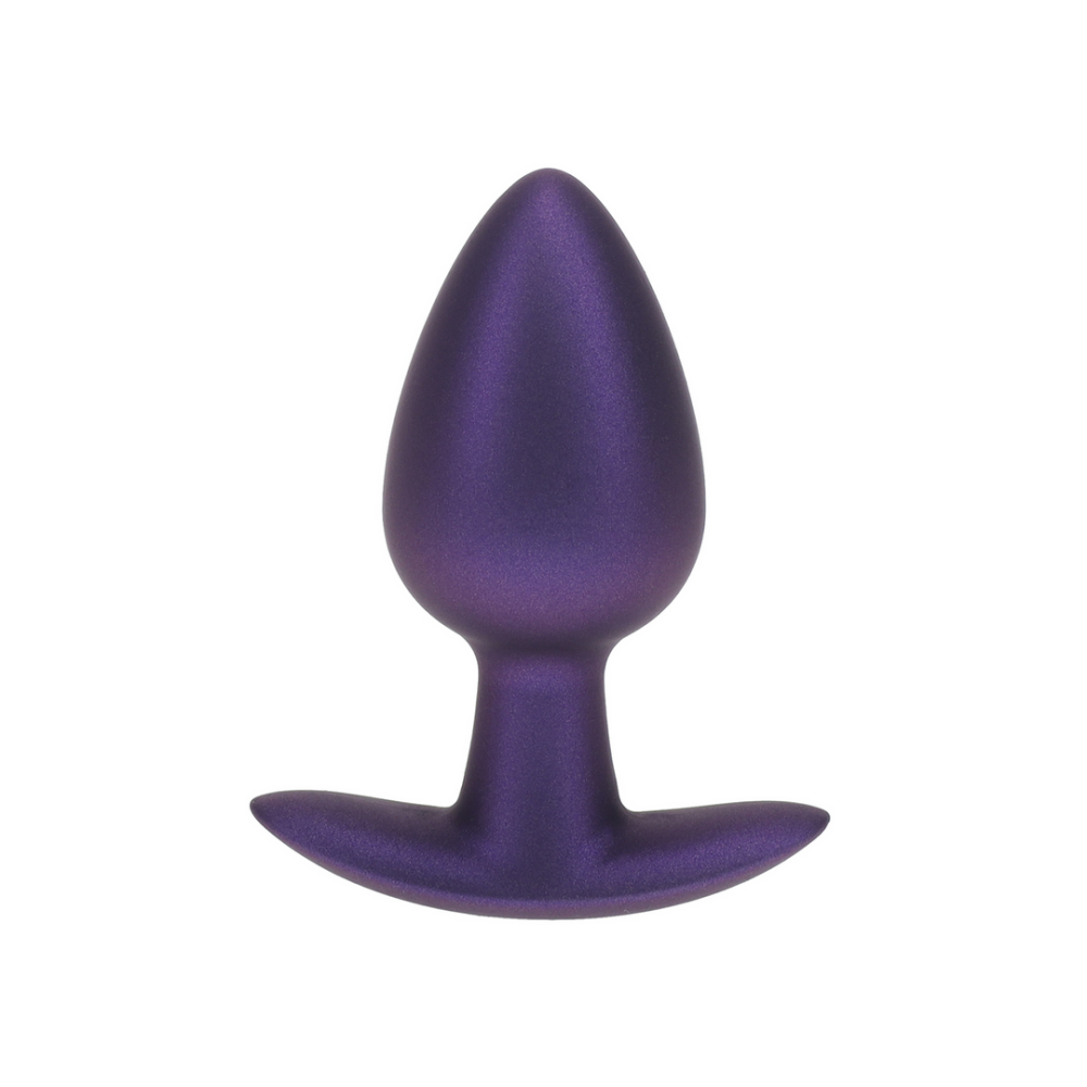 Zachte Siliconen Anale Plug - Medium - 3,1 / 7,9 cm - Metallic Paars