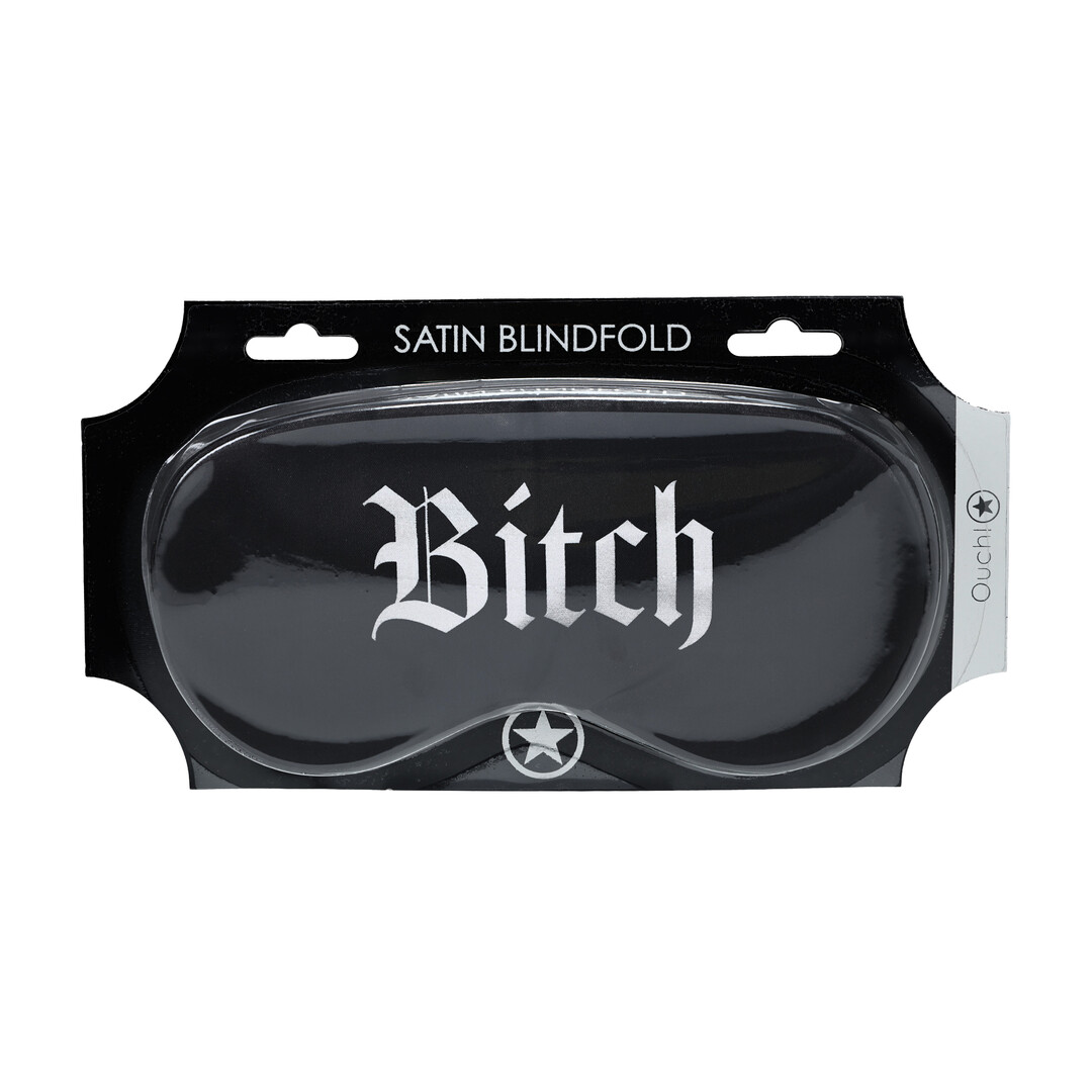 Bitch - Gedrukte Satijnen Masker - Zwart - Afbeelding 2