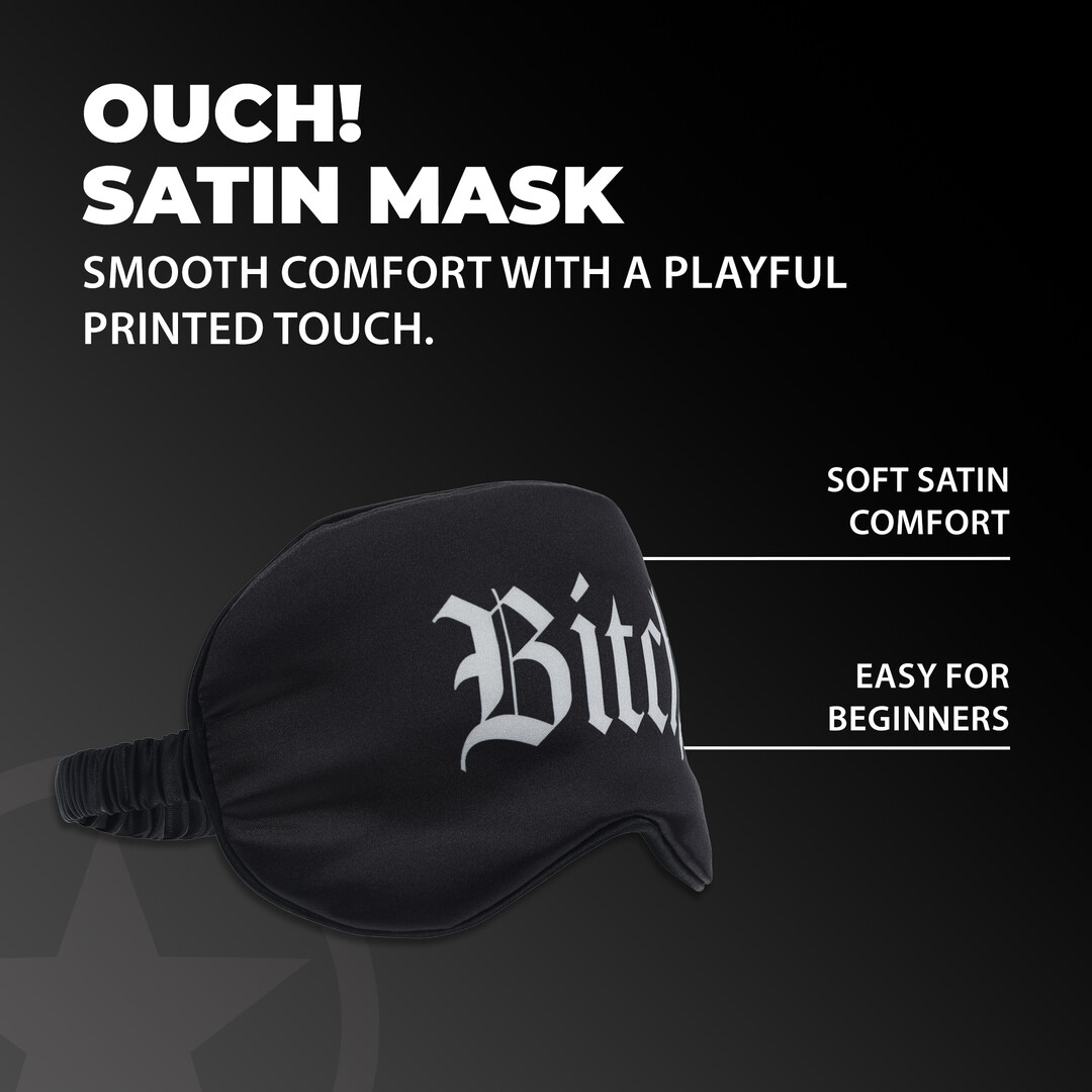 Bitch - Gedrukte Satijnen Masker - Zwart - Afbeelding 4