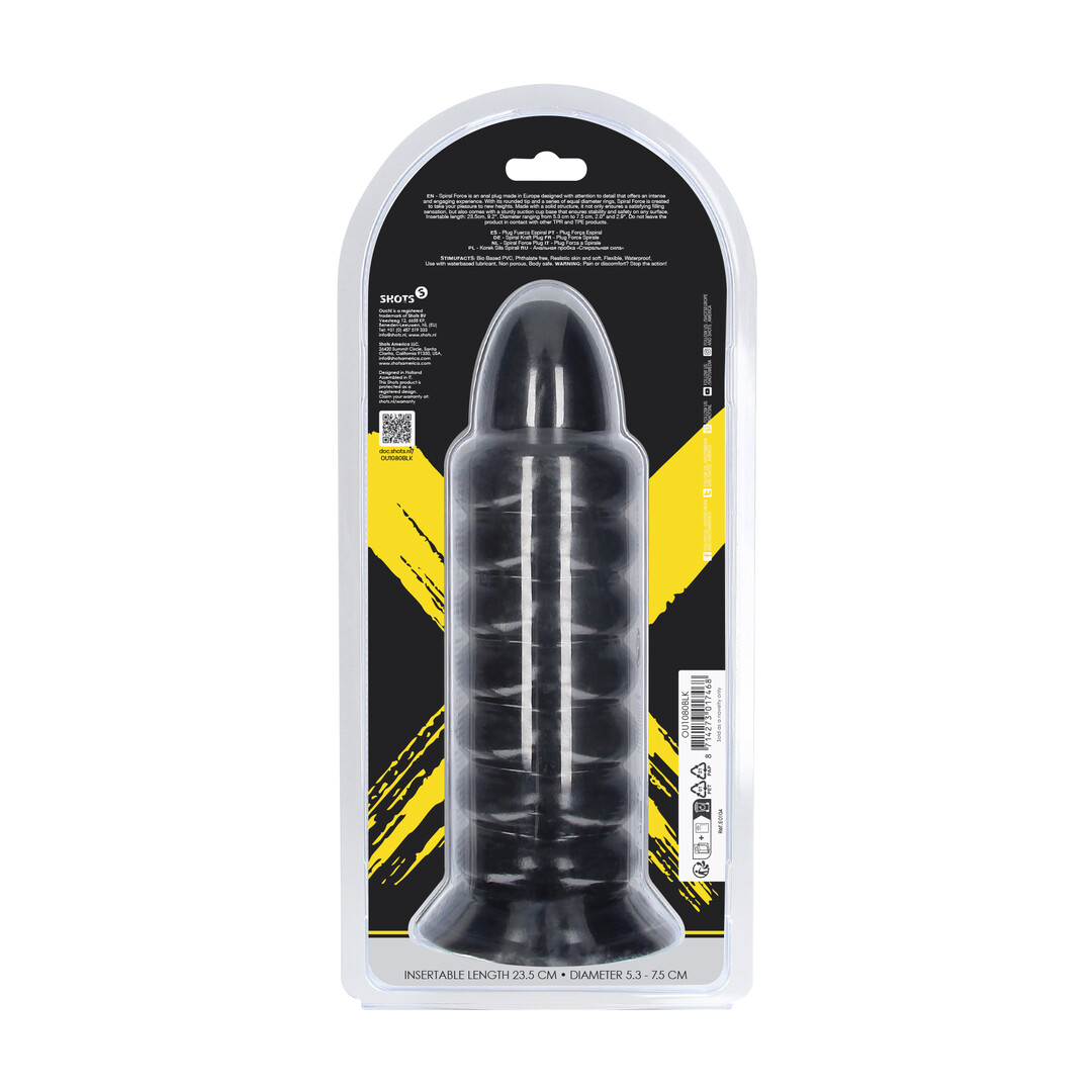 Spiral Force - Anal Plug - 990 gr / 23,5 cm - Black - Afbeelding 3