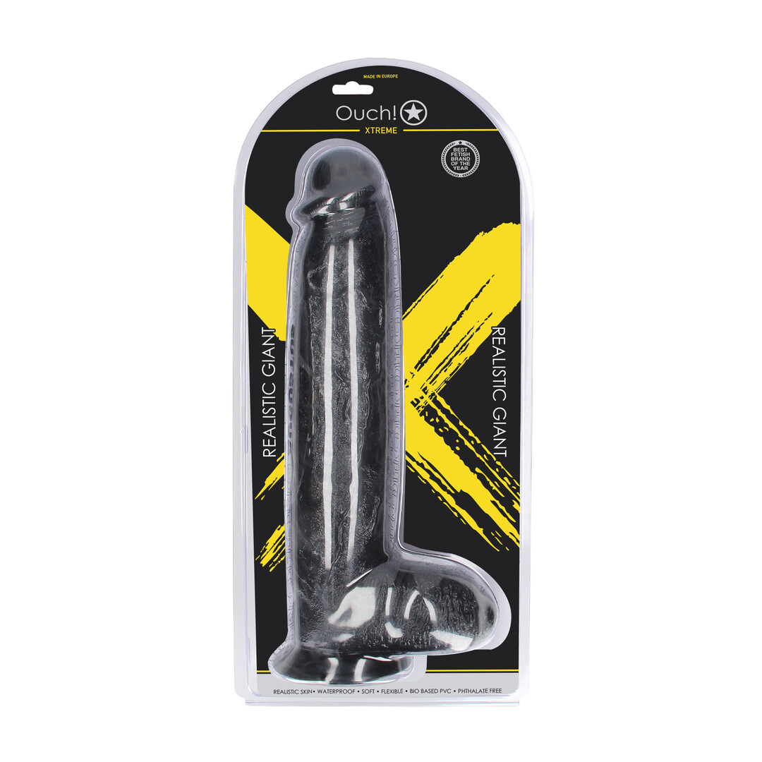 Realistic Giant - Realistic Dildo -2581 gr / 32 cm - Black - Afbeelding 2