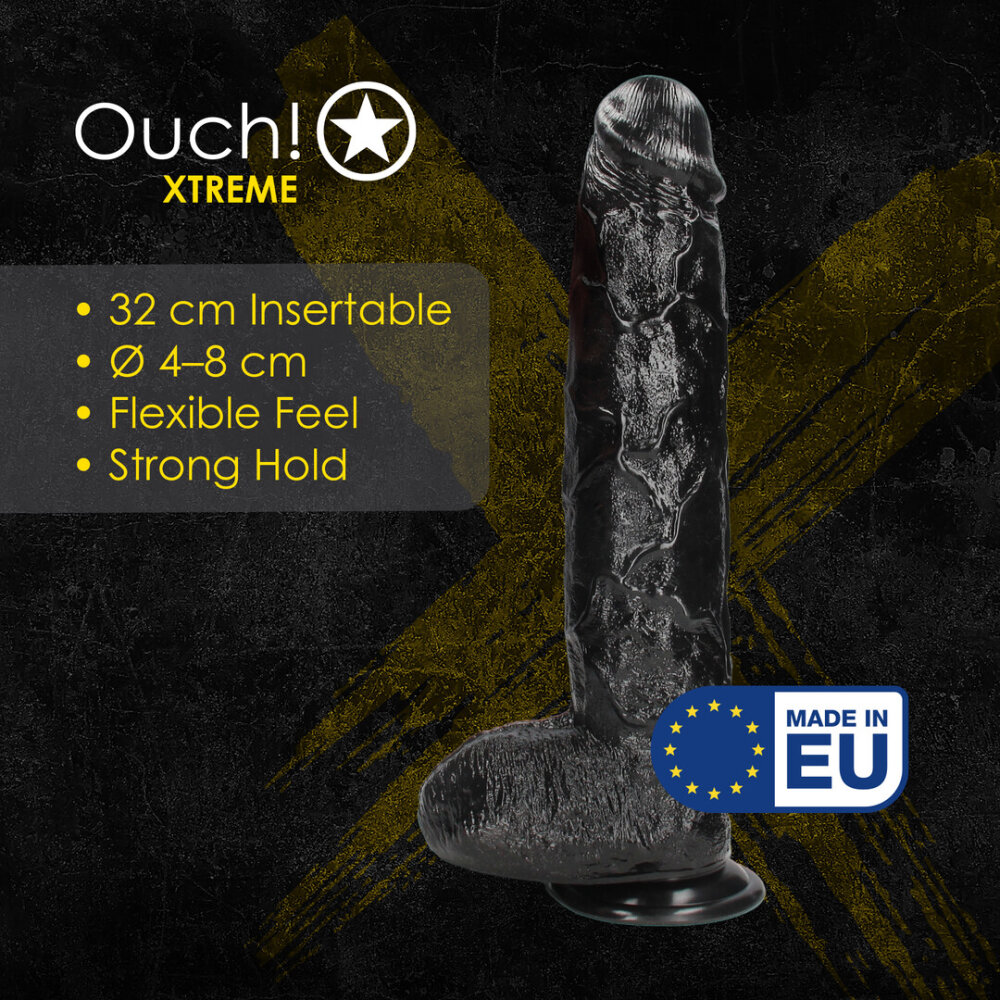 Realistic Giant - Realistic Dildo -2581 gr / 32 cm - Black - Afbeelding 5