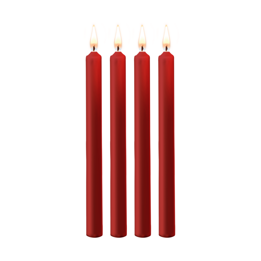 Plagen Kaarsen - 4 Stuks - Groot - Rood