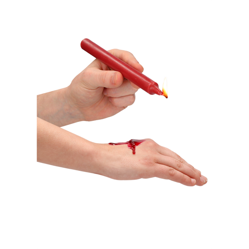 Plagen Kaarsen - 4 Stuks - Groot - Rood - Afbeelding 5