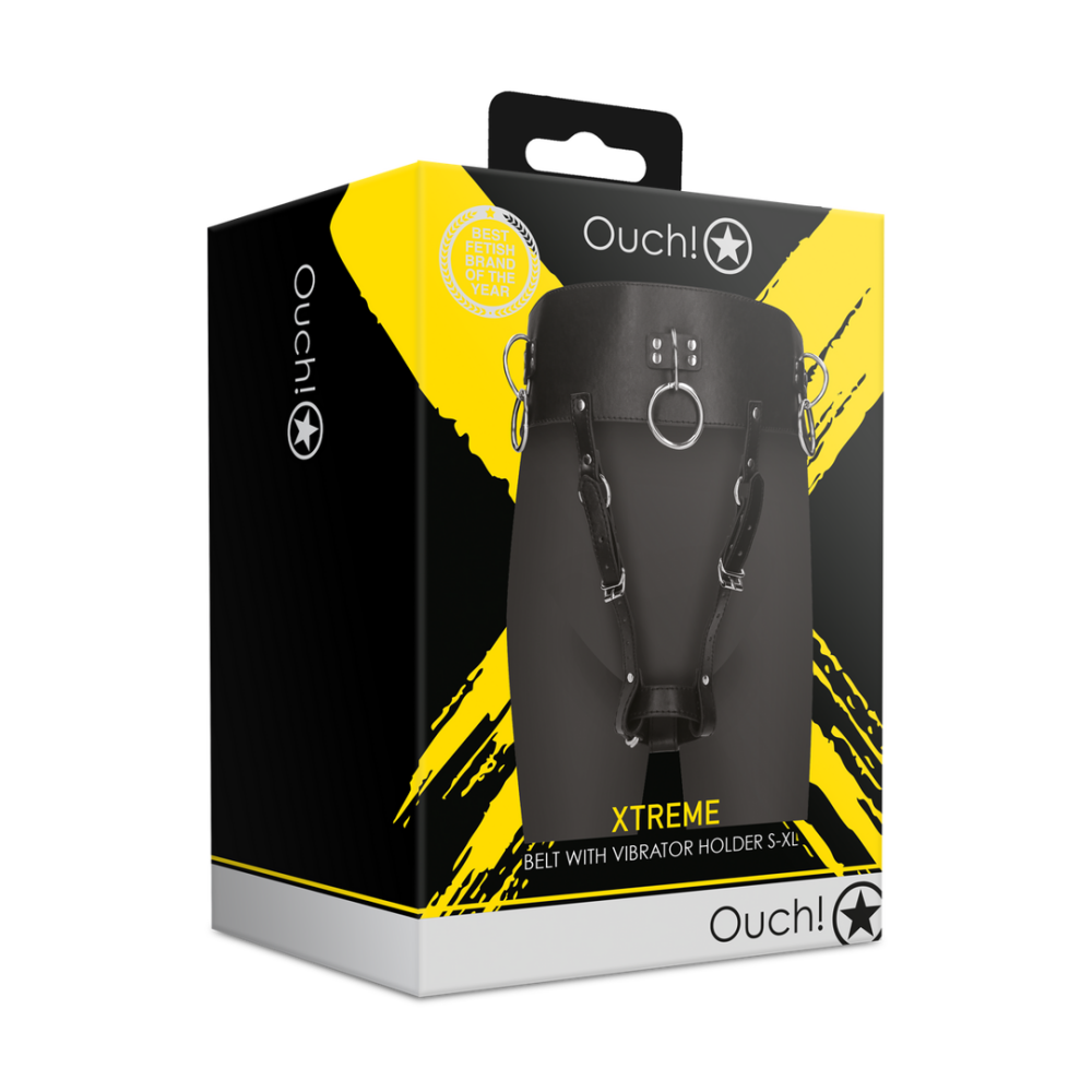 Riem met Vibrator Houder - Zwart - Afbeelding 2