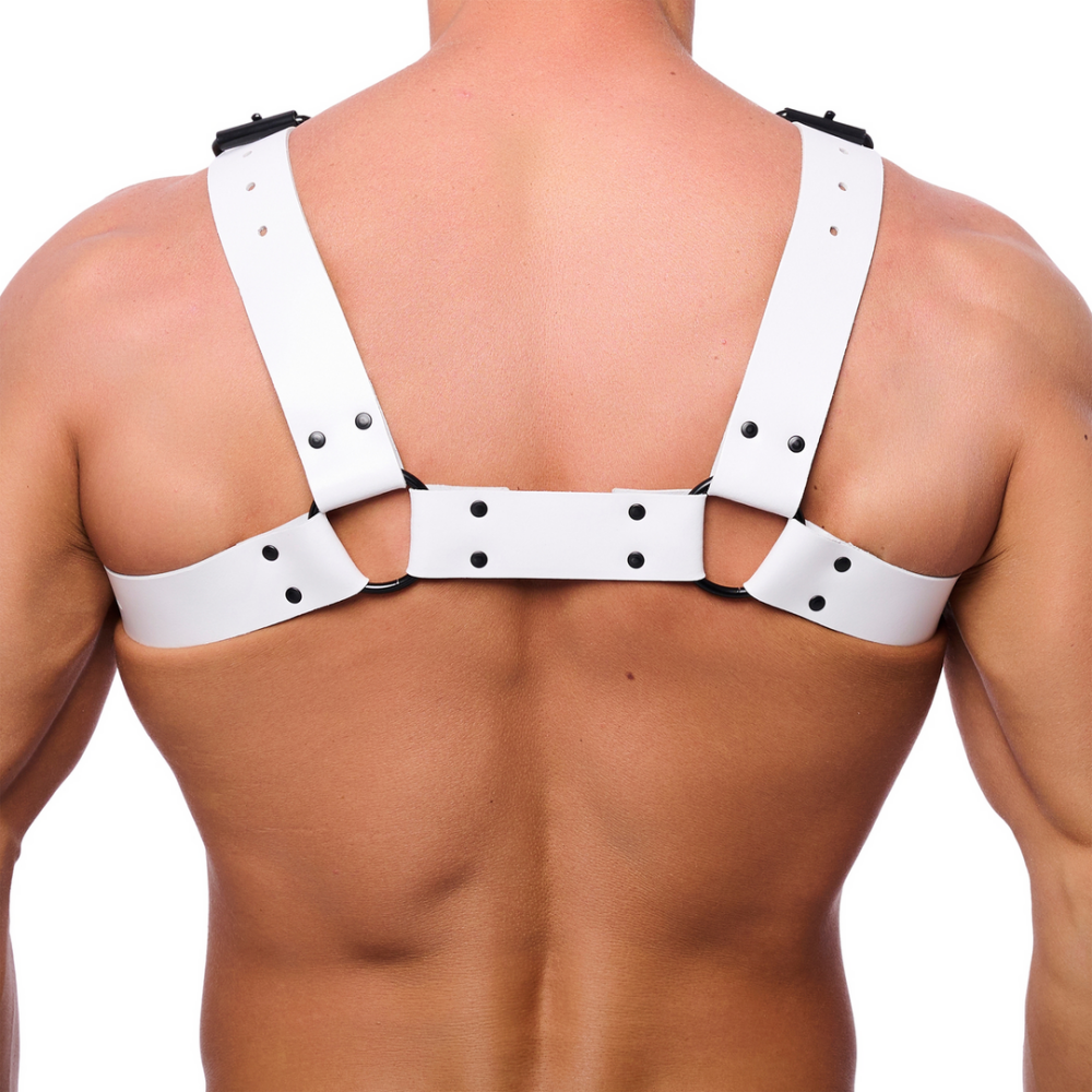 Bulldog Leren Harnas - L/XL - Wit - Afbeelding 2