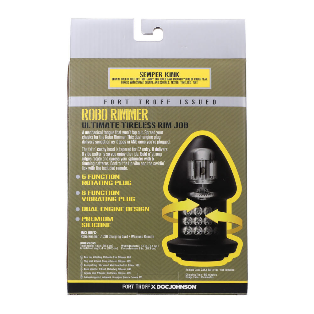 Robo Rimmer X - Vibrerende Plug - Zwart - Afbeelding 3