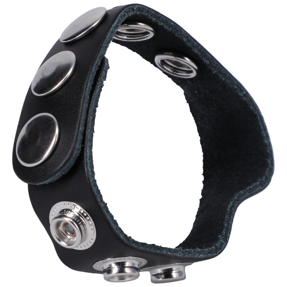 De Leather 5 Snap - Leather Cockring - Afbeelding 3