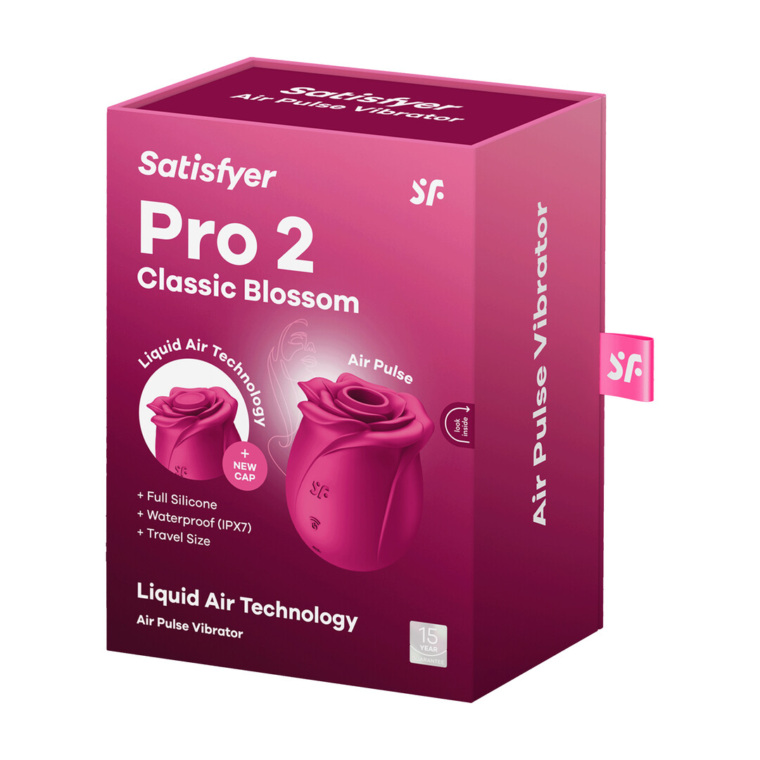 Pro 2 - Classic Blossom - Air Pulse Vibrator - Red - Afbeelding 2