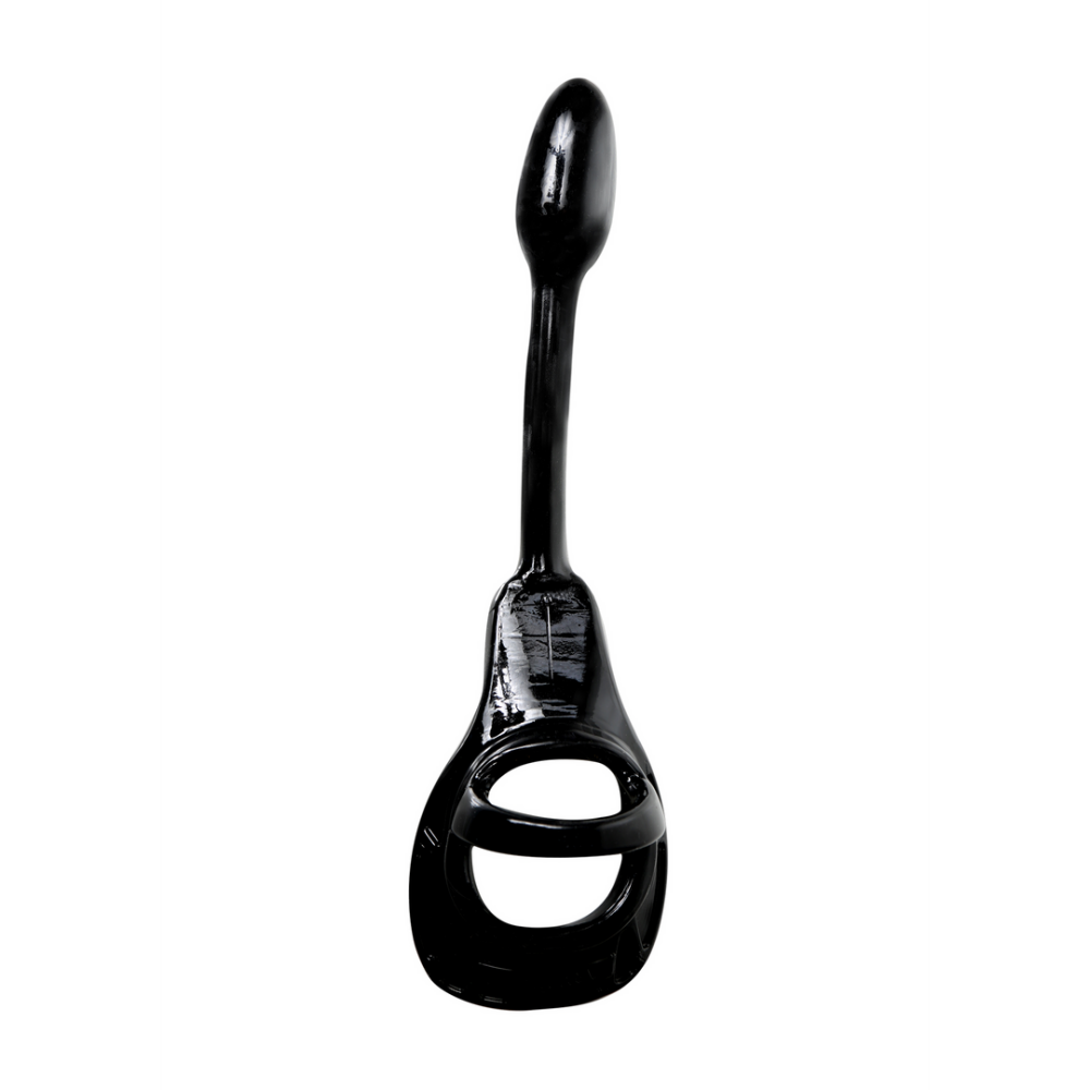 Armor Tug Lock - Cockring met Ball Strap en Butt Plug - Klein