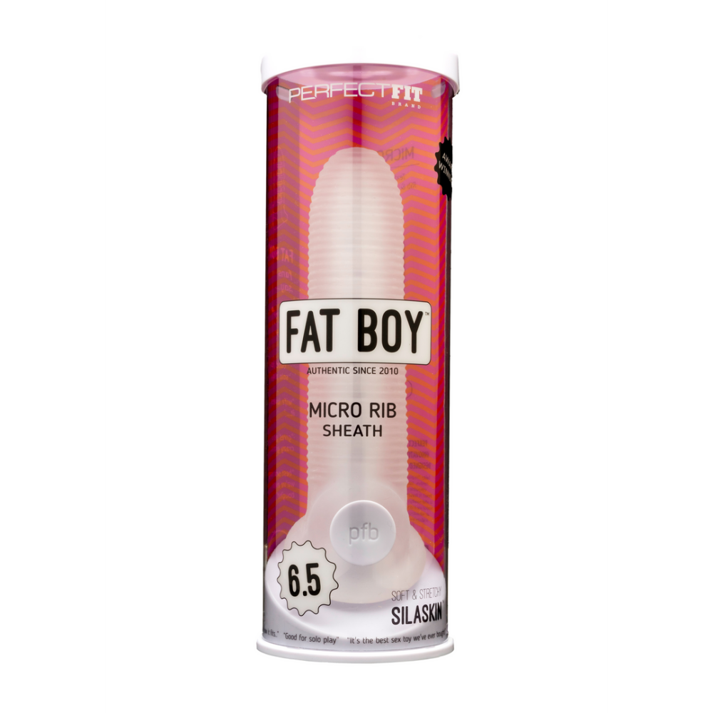 Fat Boy Micro Ribbed Sheath - Dildo - 6.5 / 16,5 cm - Afbeelding 2