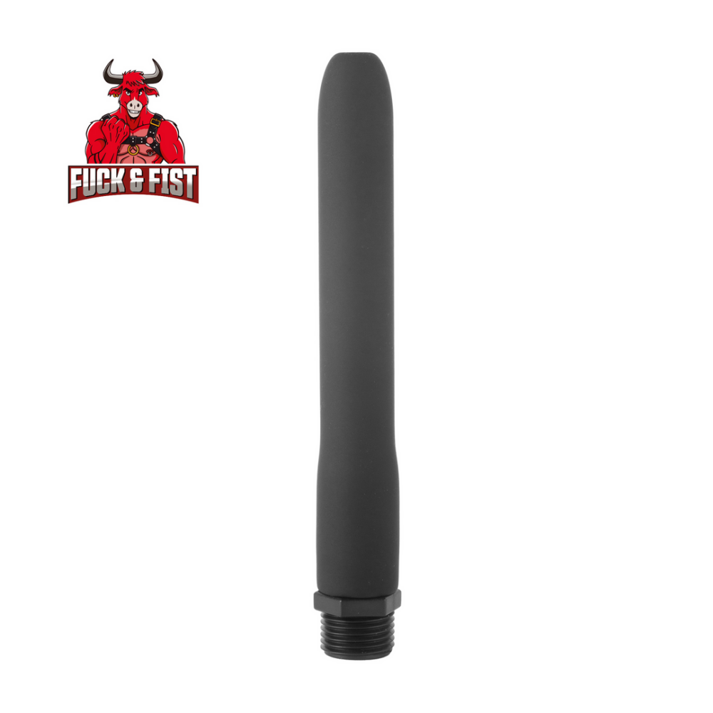 Anal Douche Siliconen Mondstuk - 15 cm - Zwart