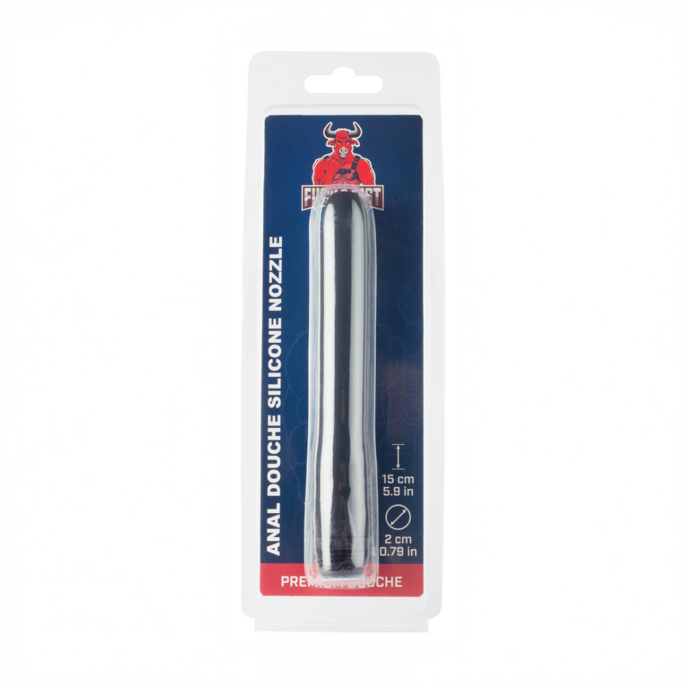 Anal Douche Siliconen Mondstuk - 15 cm - Zwart - Afbeelding 2