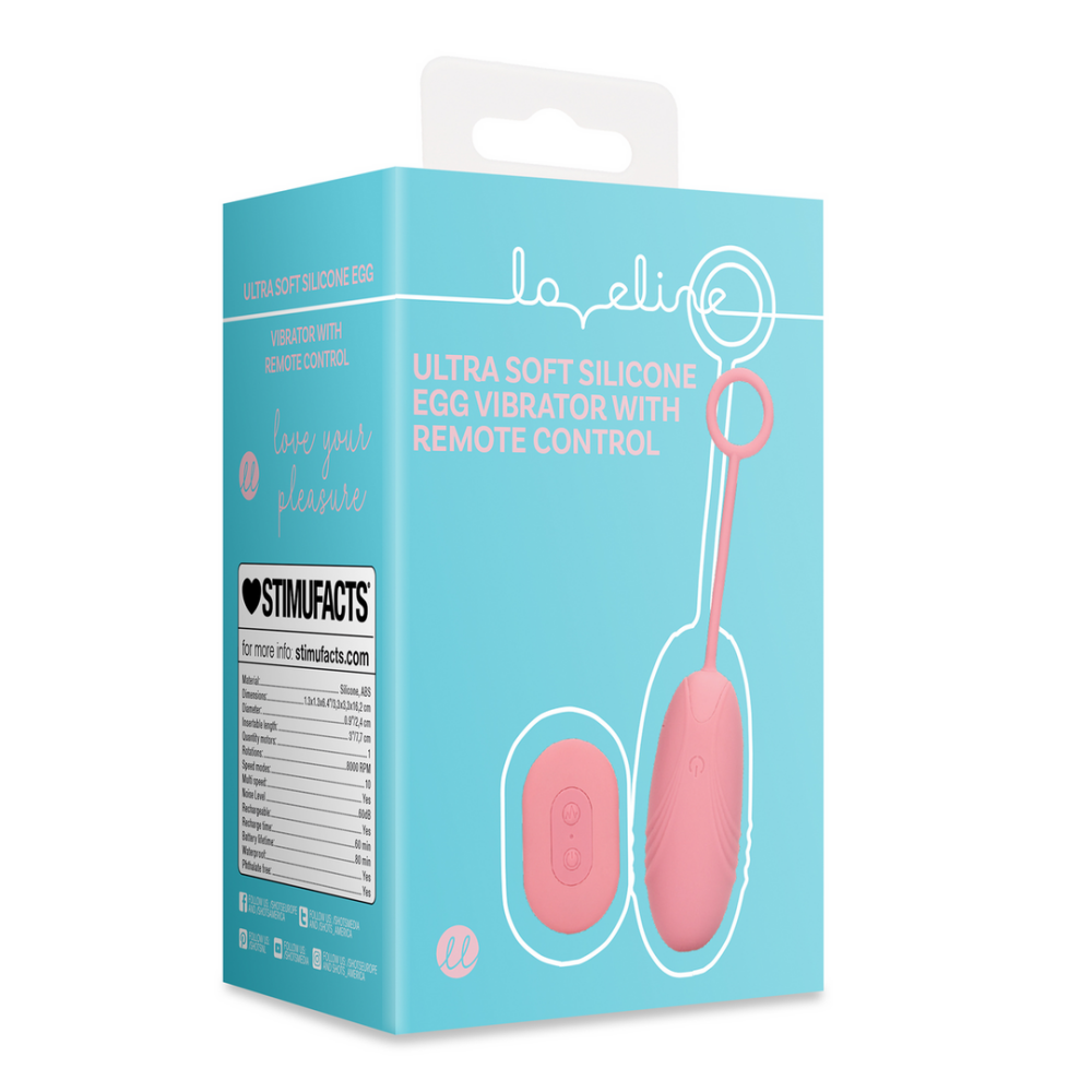 Ultra Soft Siliconen Eivibrator met Afstandsbediening - Roze Arabesque - Afbeelding 2