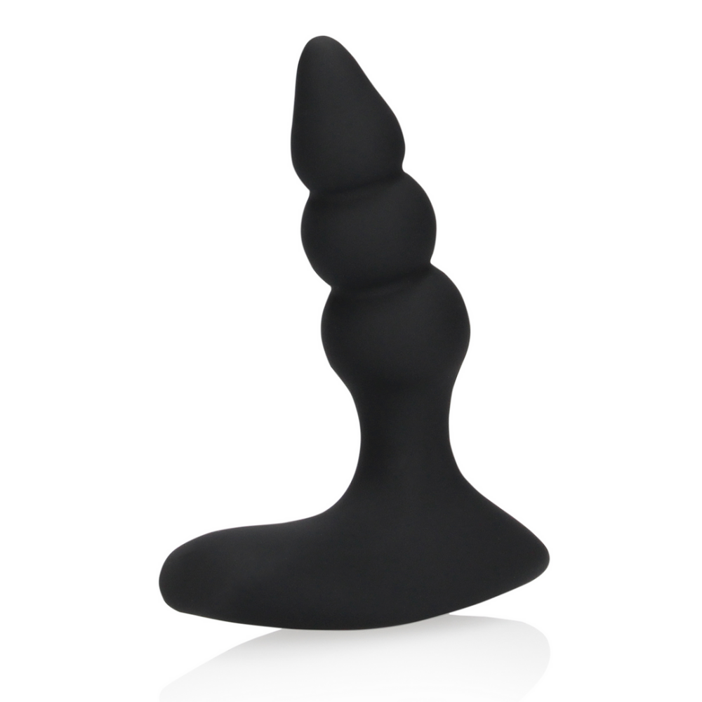 Beaded Vibrerende Anale Plug met Afstandsbediening - Zoethout Zwart - Afbeelding 5
