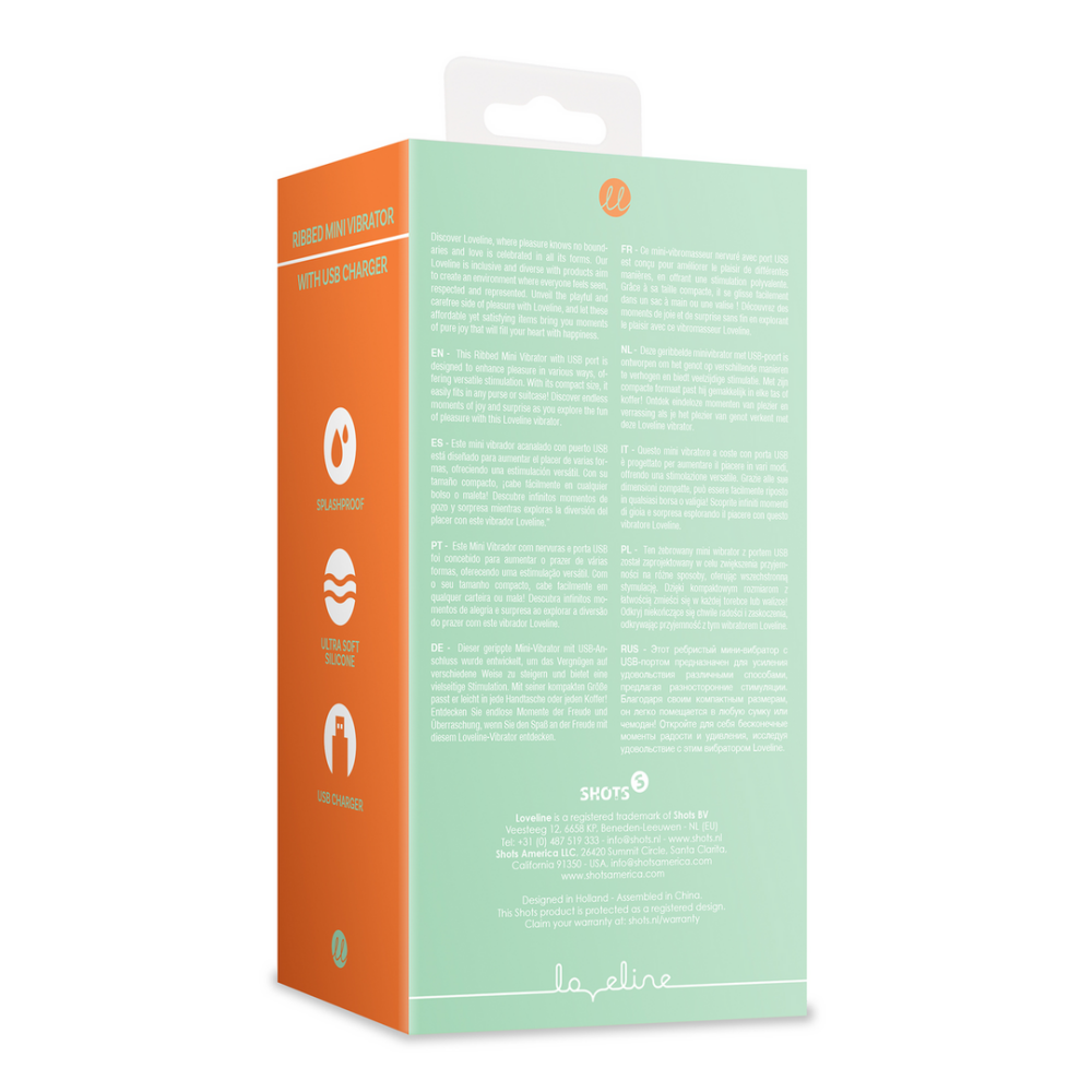 Geribbelde Mini Vibrator met USB Oplader - Lente Salie - Afbeelding 3