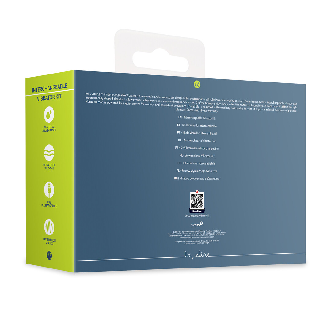 Vervangbare Vibrator Kit - Blauw/Grijs - Afbeelding 3
