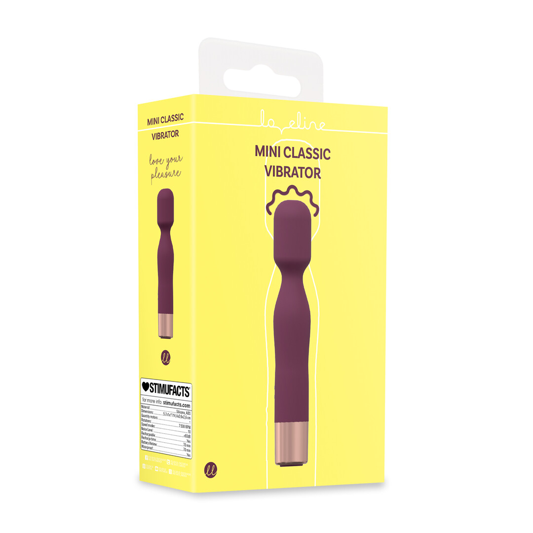 Mini Classic Wand Vibrator - Bordeau - Afbeelding 2