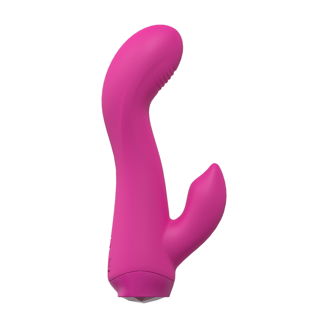 Mini Gebogen Konijnen Vibrator - Roze - Afbeelding 4