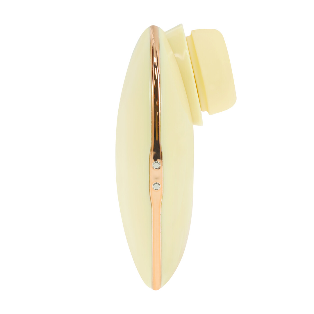 Dreamsicle - Compact AirTap Vibrator met Twee Hoofdaccessoires - Geel - Afbeelding 4