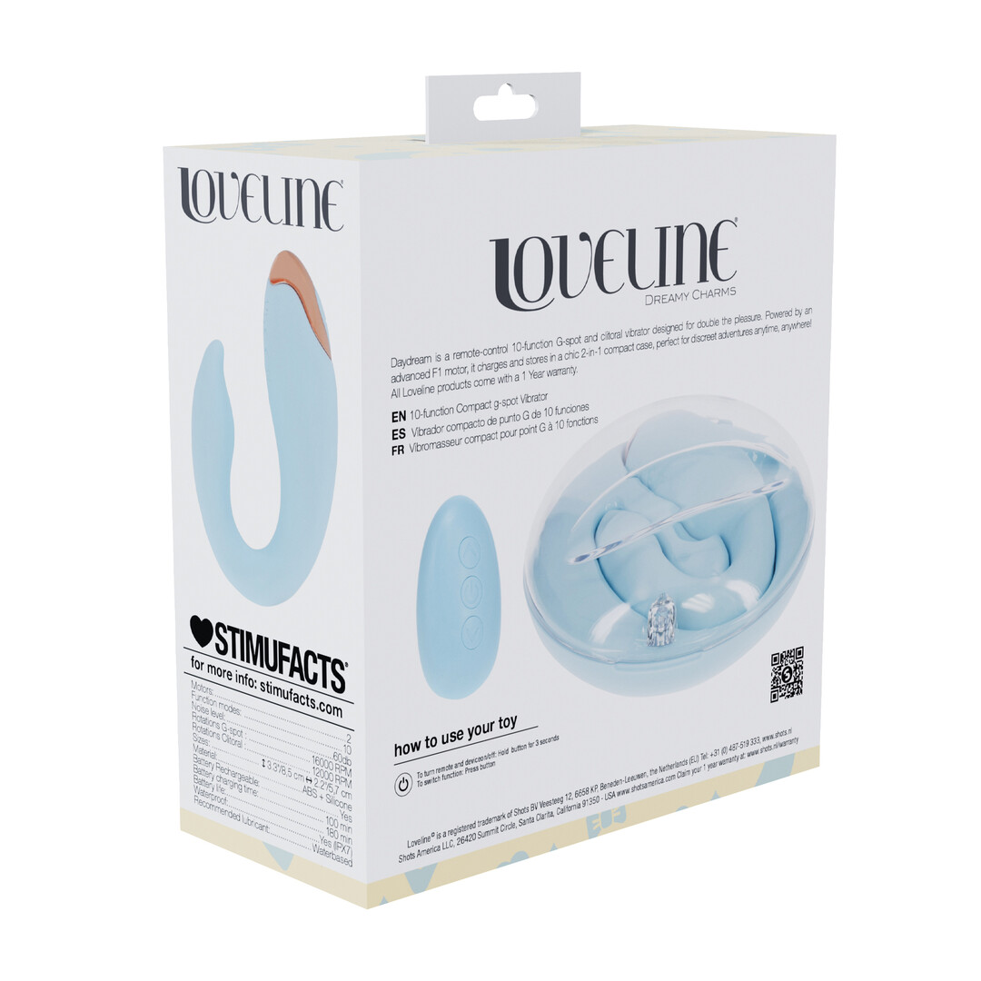 Daydream - Compact G-Spot Vibrator met Afstandsbediening - Blauw - Afbeelding 3