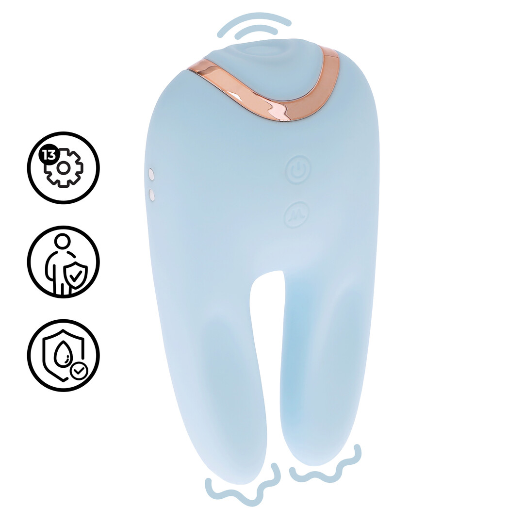 Bonnie - Dubbelzijdige Tapping Vibrator - Blauw