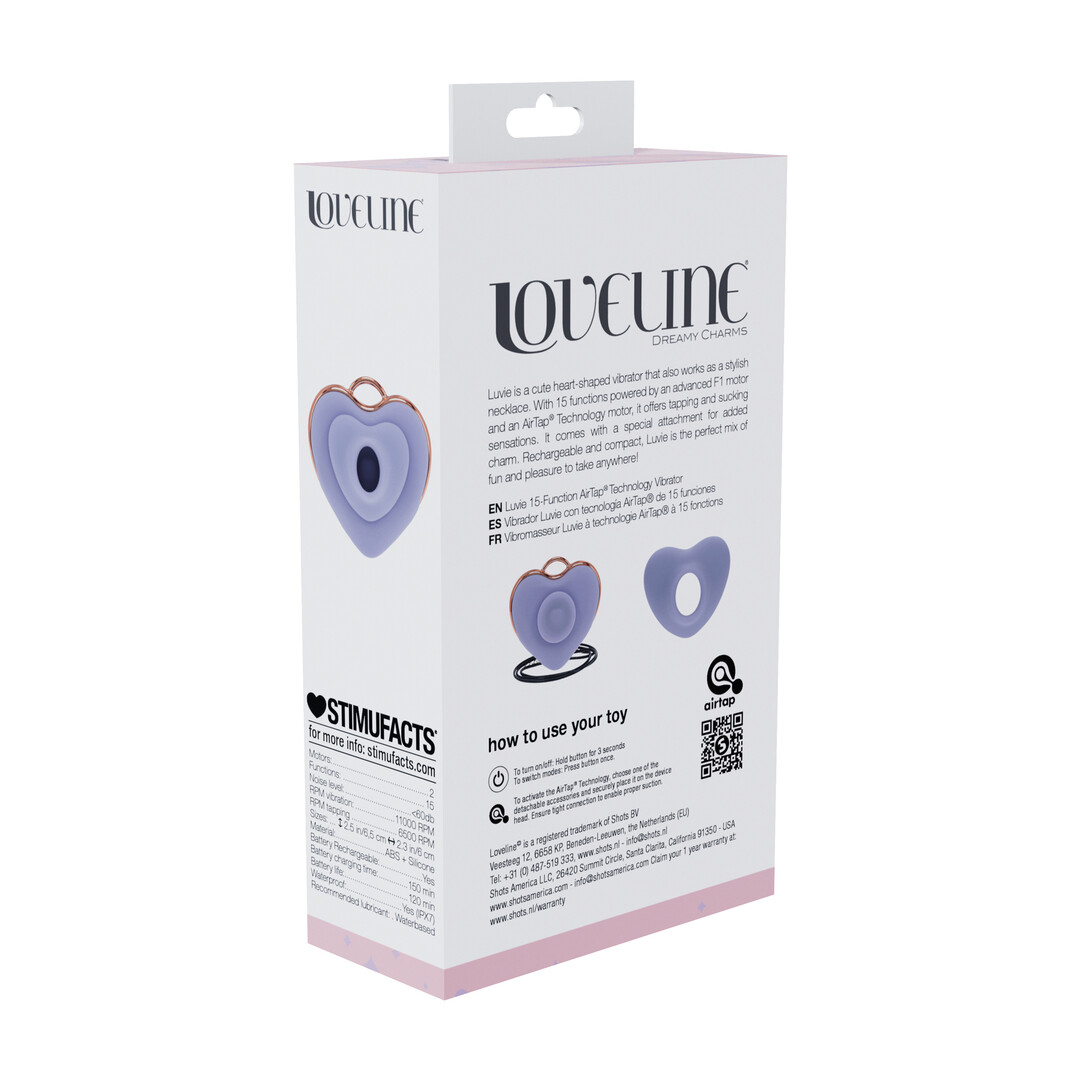 Luvie - Hartvormige AirTap Vibrator - Lavendel - Afbeelding 3