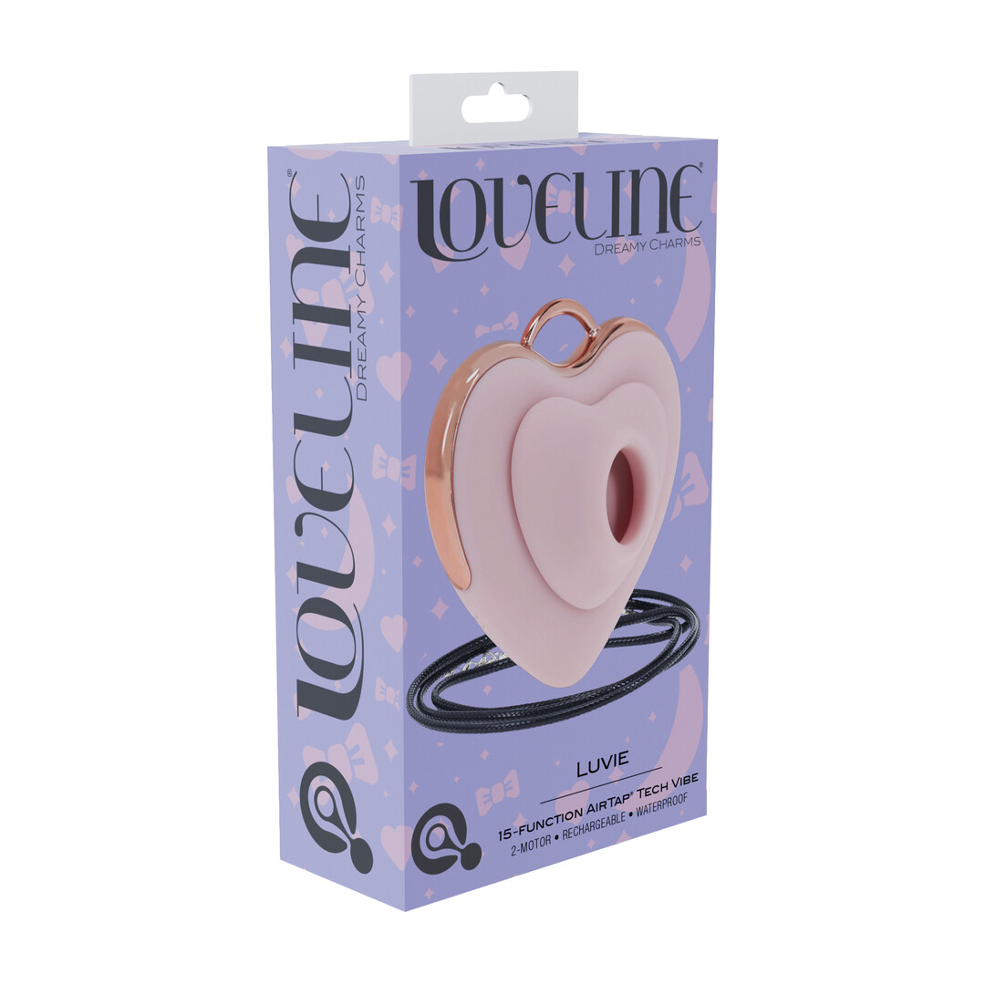 Luvie - Hartvormige AirTap Vibrator - Roze - Afbeelding 2