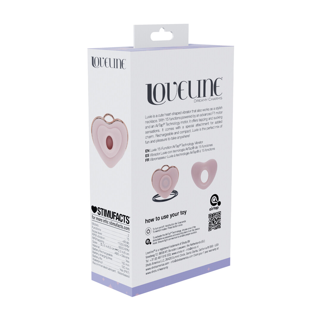 Luvie - Hartvormige AirTap Vibrator - Roze - Afbeelding 3