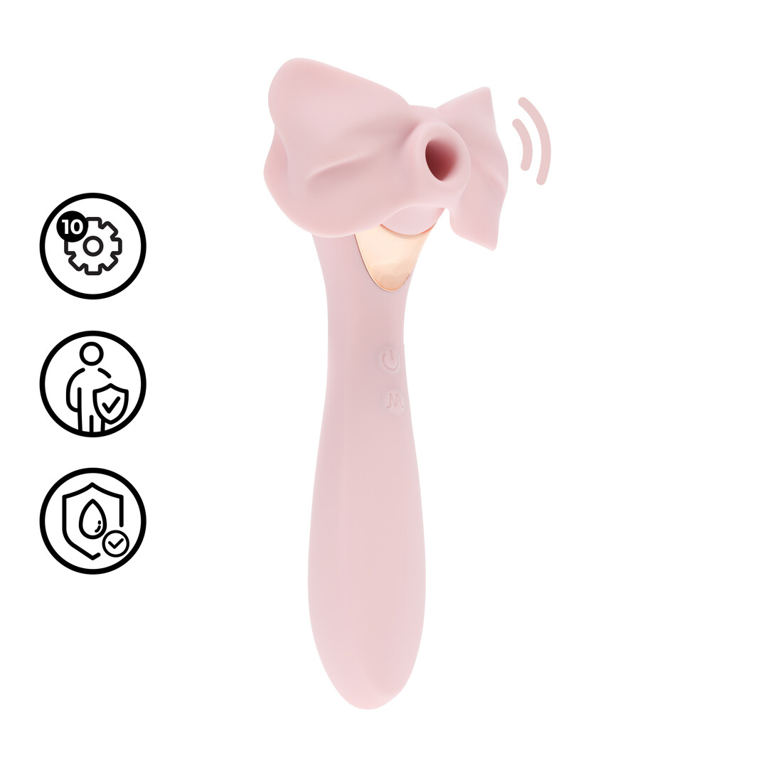 Darling - AirTap Wand Vibrator met Vijf Koppen Accessoires - Roze
