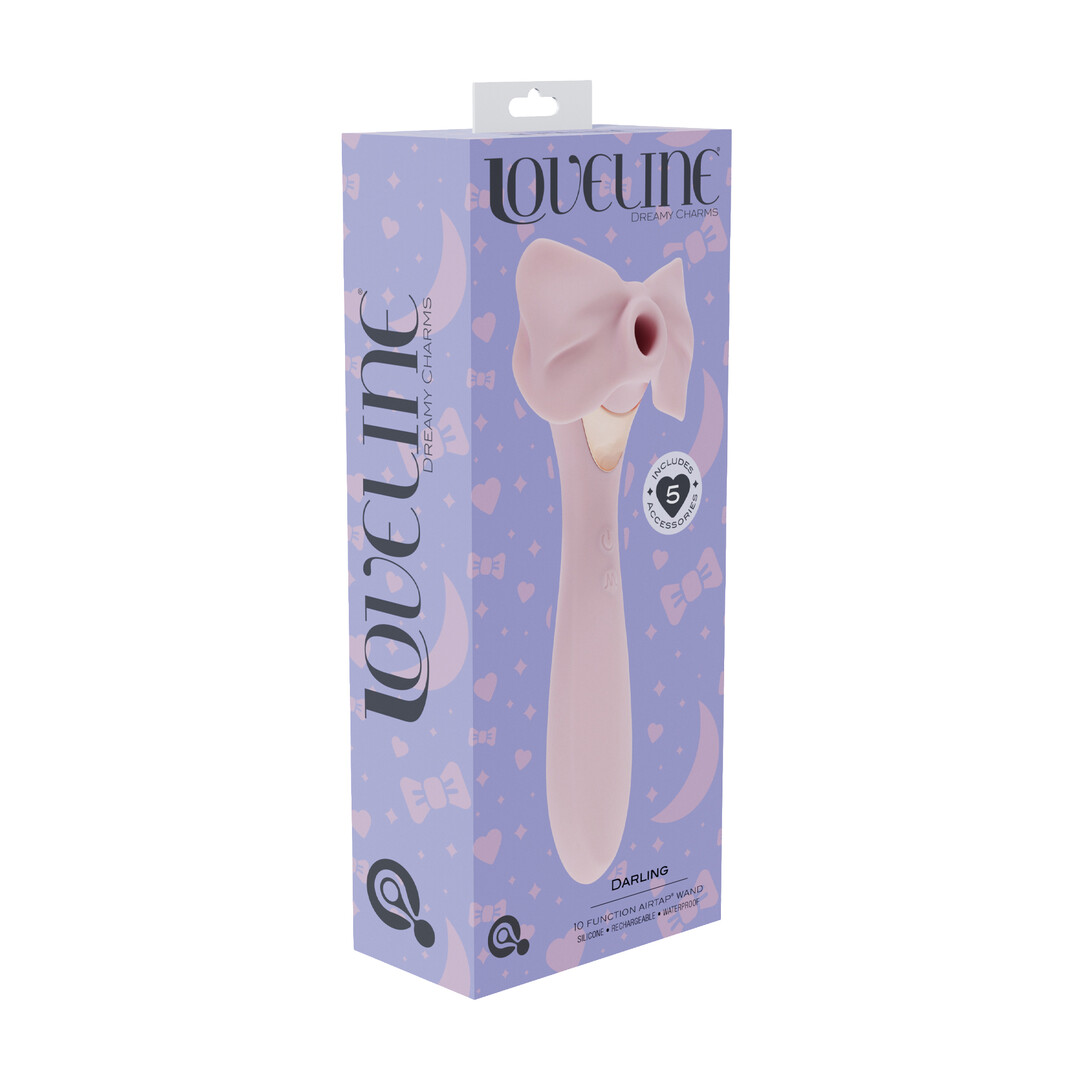 Darling - AirTap Wand Vibrator met Vijf Koppen Accessoires - Roze - Afbeelding 2