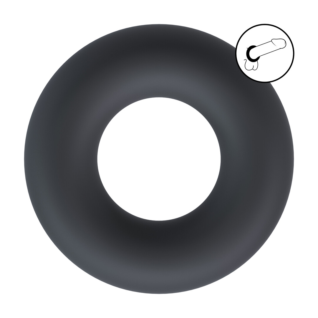 Massieve Siliconen Cockring - XS - Zwart