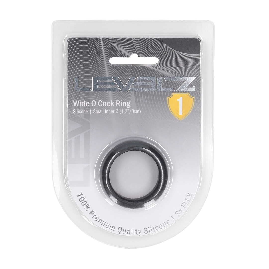 Wide O Silicone Cockring - S - 30mm - Zwart - Afbeelding 2
