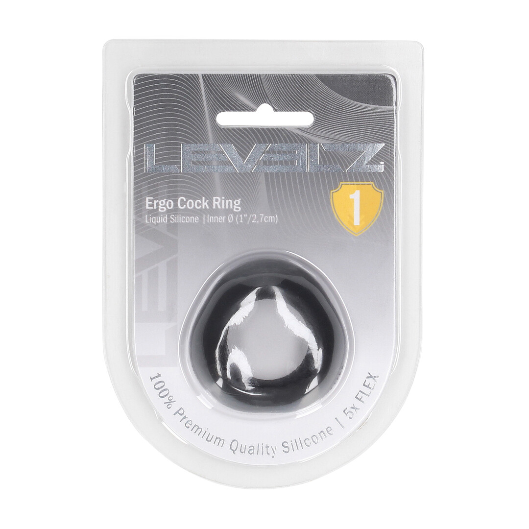 Ergo Liquid Silicone Cockring - Zwart - Afbeelding 2