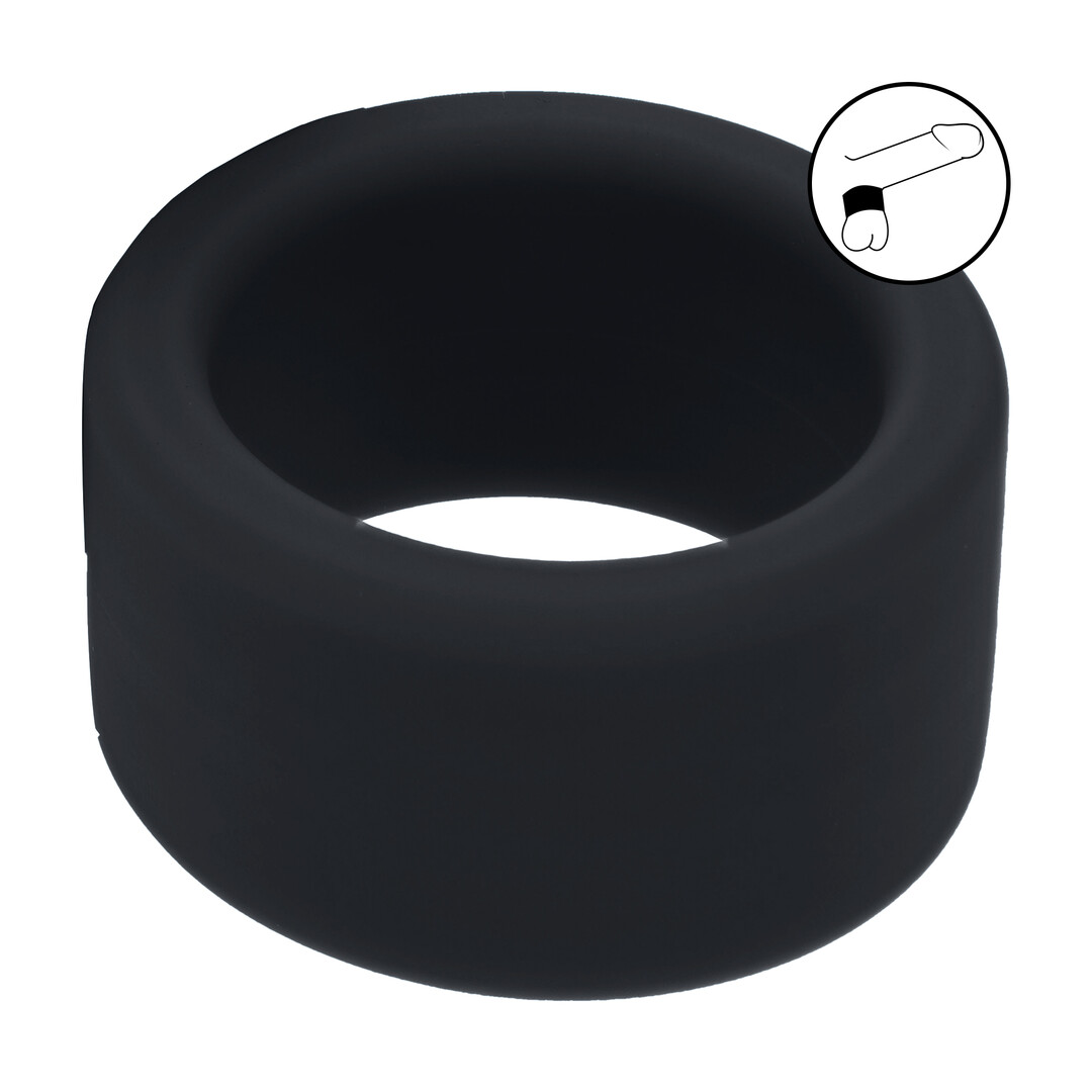 Vloeibare Silicoen Balriem - M - 34mm - Zwart