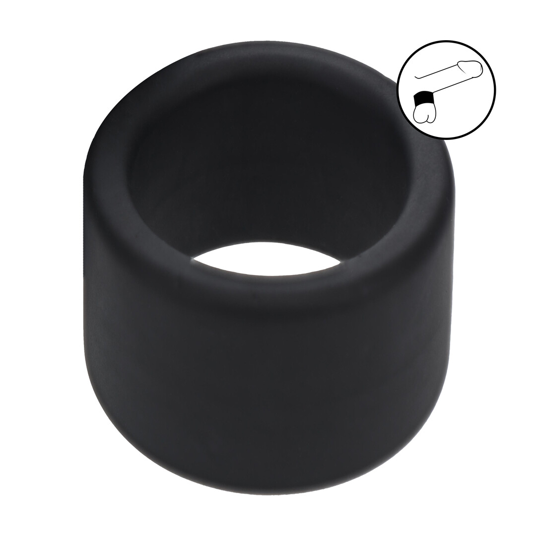 Vloeibare Siliconen Balriem - L - 34mm - Zwart