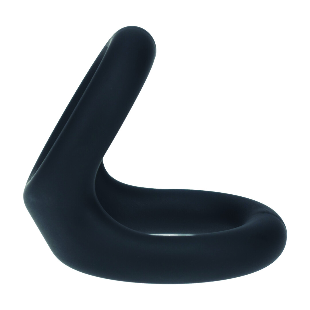 Double O Siliconen Cockring - S - Zwart - Afbeelding 4